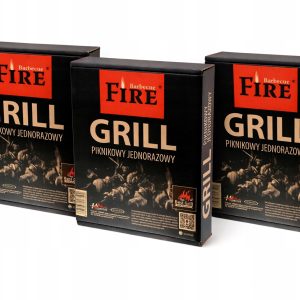 3 SZTUKI - GRILL JEDNORAZOWY - TURYSTYCZNY - PIKNIKOWY - NA WYJAZDY